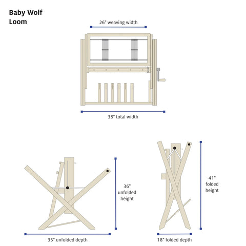 8 Shaft Baby Wolf Loom—Yours Today!
