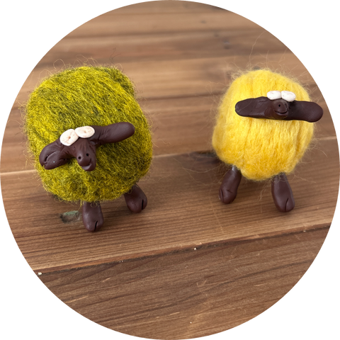 Handmade shelf sheep